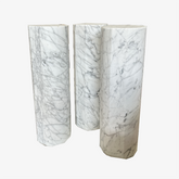Natural Stone Living Room Furniture Home Decor White Carrara Marble Round Cylinder Marble Plinth